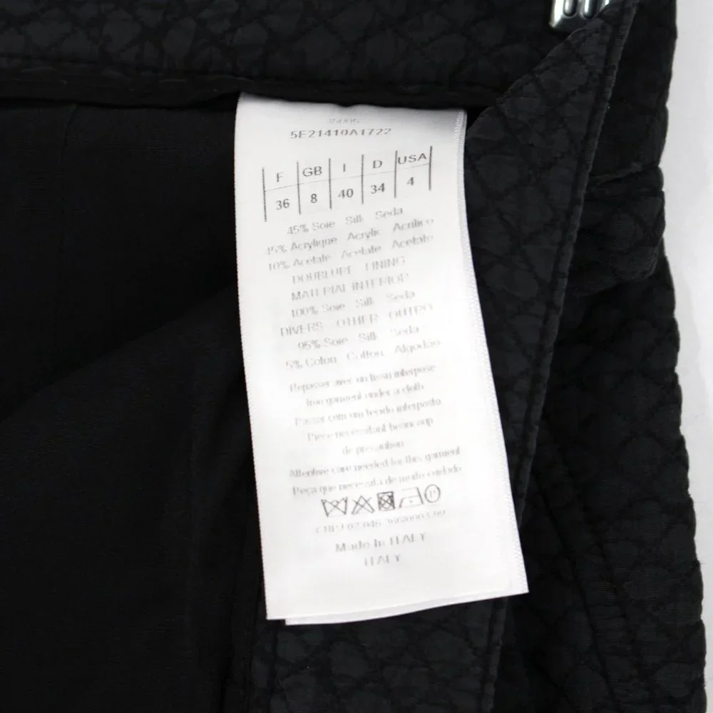 Christian Dior Black Cannage Diamond Stitch Quilted Bermuda Boy Shorts Size 40 - Picture 10 of 10